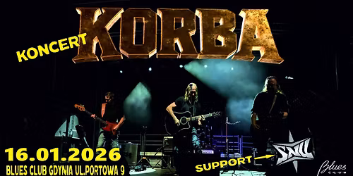 KORBA \u2013 koncert w Blues Club | Gdynia | 16 stycznia 2026