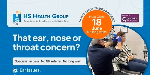 Private ENT Clinic on 18th June
