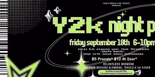 Y2K Night Party at Relentless Brewing
