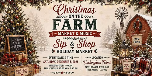 Christmas on the Farm \u2013 Market & Music | Sip & Shop Holiday Market