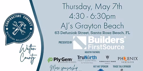 Contractors Connect - Walton County May Meet Up