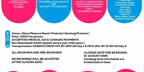 GAUTENG PRE-TEENS & TEENS MENTAL HEALTH WELLCATION RETREAT