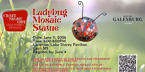 Craft Night Out: Ladybug Mosaic Statue