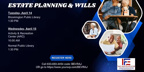 Estate Planning & Wills hosted by IFE @ NPL