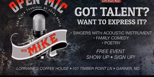 Open Mic w\/Mike Neal, Free Event