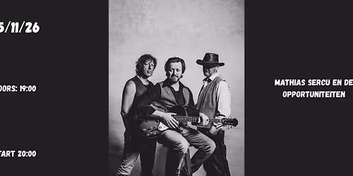 \ud83c\udfa4 ZondagConcert \u2013 Mathias Sercu & De Opportuniteiten @ Bar Fino