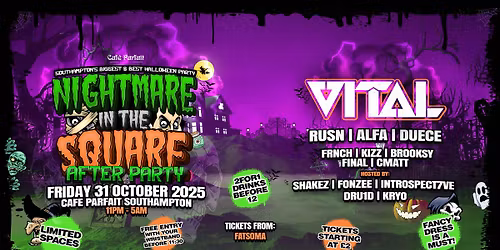 NIGHTMARE IN THE SQUARE AFTER PARTY | HALLOWEEN DRUM & BASS | WAVZ x KCB