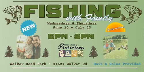 Avon Lake Fishing with Family - Evenings