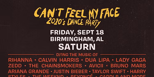 Blisspop Presents: Can't Feel My Face: 2010s Dance Party