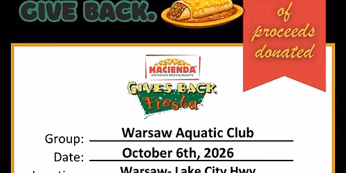 Warsaw Aquatic Club Gives Back Night