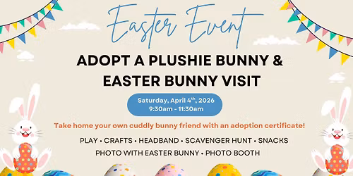 \ud83d\udc30 Adopt a Bunny Easter Event | Funtown Play Cafe