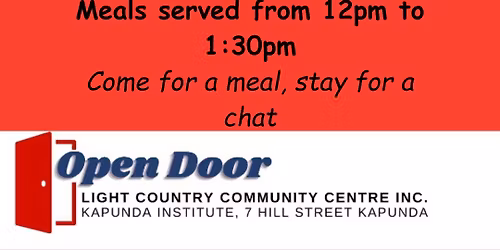 OPEN DOOR FREE MEAL FOR THE COMMUNITY \ud83c\udf7d\ufe0f