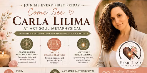 First Friday Readings with Carla Lilima | Astrology \u2022 Tarot \u2022 Reiki