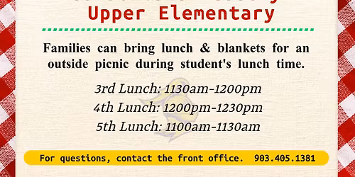 Upper Elementary Family Picnic Day