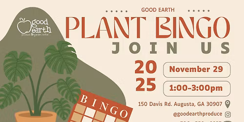 Plant Bingo at Good Earth
