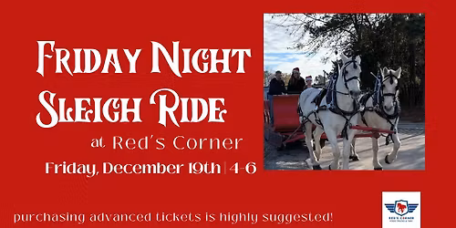 Sleigh Rides at Red's Corner!