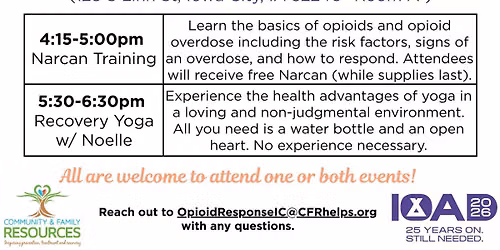 Narcan Training & Recovery Yoga