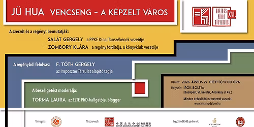 J\u00fc Hua: Vencseng (k\u00f6nyvbemutat\u00f3) - XVI. Kort\u00e1rs K\u00ednai K\u00f6nyvklub