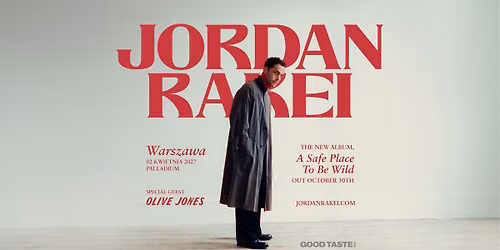 Jordan Rakei: A SAFE PLACE TO BE WILD EU\/UK TOUR \/ Warszawa \/ Special Guest: Olivia Jones 