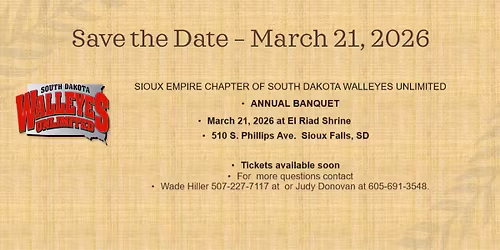 South Dakota Walleyes Unlimited Annual Banquet
