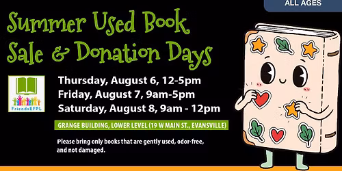 Summer Used Book Sale & Donation Days