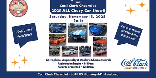Villages Camaro Club & Cecil Clark Chevrolet All Chevy Car Show 2025!!