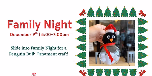 Family Night | Penguin Bulb Ornament 