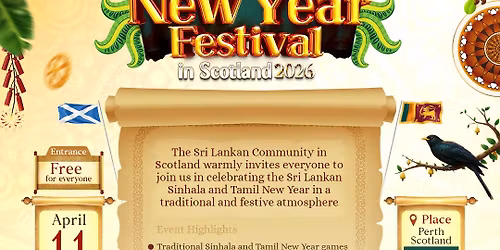 Sri Lankan New Year Festival In Scotland 2026
