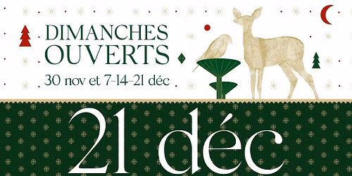 30 nov \u2022 7 \u2022 14 \u2022 21 d\u00e9c  \u2764\ufe0f\u2728 DIMANCHES OUVERTS \u00e0 Carouge 