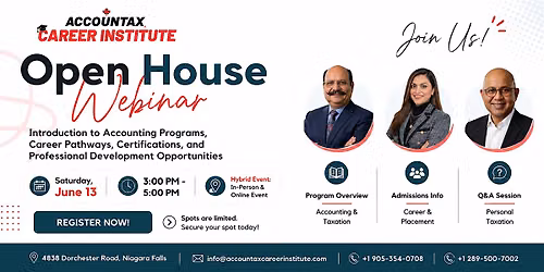 Open house Accountax career institute