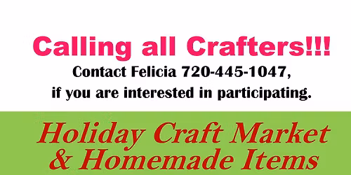 Calling All Crafters!  Holiday Market Friday 11\/28 12-5