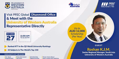 Meet with the University of Western Australia Representative Directly.