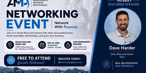 AMP Reno Networking Event + Featured Speaker Dave Harder