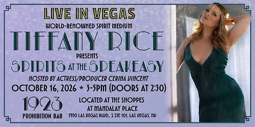 Spirits At The Speakeasy with Tiffany Rice