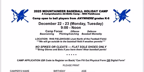 2025 Holiday Baseball Camp