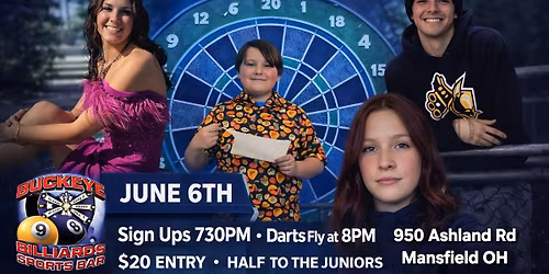 Buckeye Billiards Junior Dart Players Benefit 