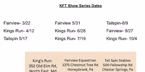 KFT Show Series at Tail Spin Stables 