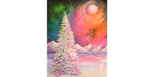 Glowing Winter Galaxy - Paint and Sip in Houston | Classpop!\u2122