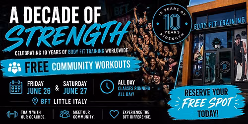 Body Fit Training Day!  Global 10 Year Anniversary!