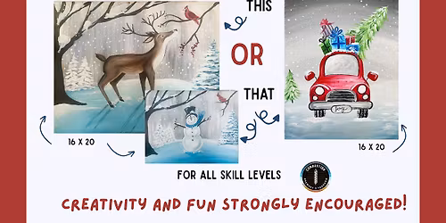 \u2603\ufe0f Paint Party w\/Cathy\u2019s Party and Paint - Pickerington \ud83e\udd8c