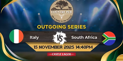 \ud83c\uddff\ud83c\udde6 SPRINGBOK RUGBY LIVE AT COUNTRY PUB \ud83c\uddff\ud83c\udde6