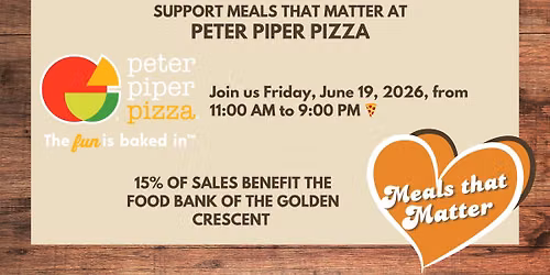 Meals that Matter @ Peter Piper Pizza