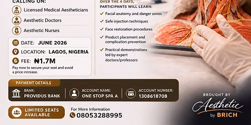 Medical aesthetic Cadaver course for Facial Anatomy 