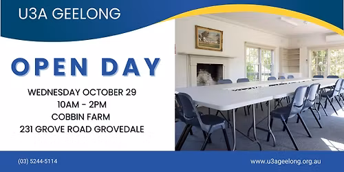 U3A Geelong OPEN DAY