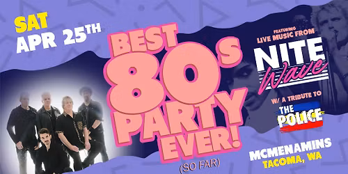 Nite Wave's Best 80s Party Ever! (So Far) - McMenamins Tacoma 