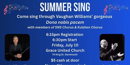 Summer Sing - come sing through Vaughan William's Dona nobis pacem