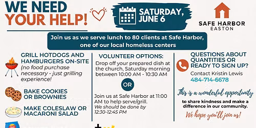 Safe Harbor Volunteer Opportunity