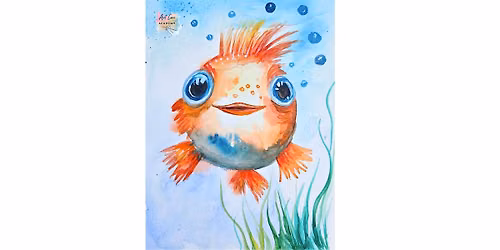 Summer Splash Watercolor: Colorful Fish Painting for Kids!