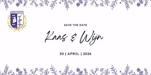 Save the date KAAS & WIJN - Home Fabiola