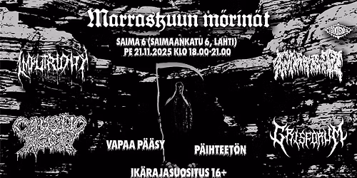 Marraskuun m\u00f6rin\u00e4t \u2013 death metal -keikkailta